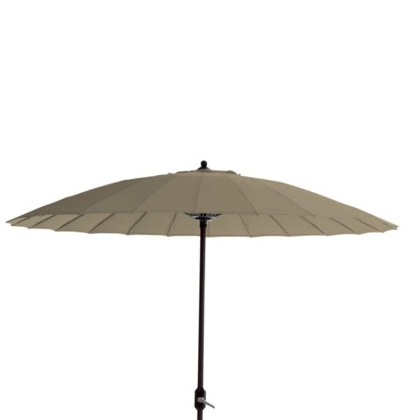 Parasol droit 260 cm Dakota taupe en aluminium pour terrasse extérieure