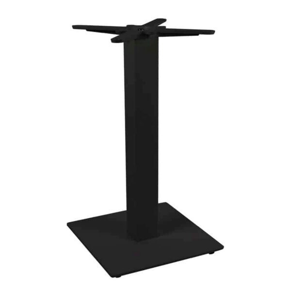 Pied de table Ripa Noir base 50x50 et fixation en croix pour plateau jusqu’à 80x80 cm - Mobilier CHR