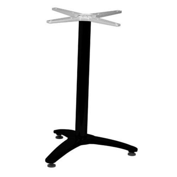 Pied de table 3 branches MILAN en aluminium blanc pour table extérieure de restaurant, piètement compact pour mobilier CHR
