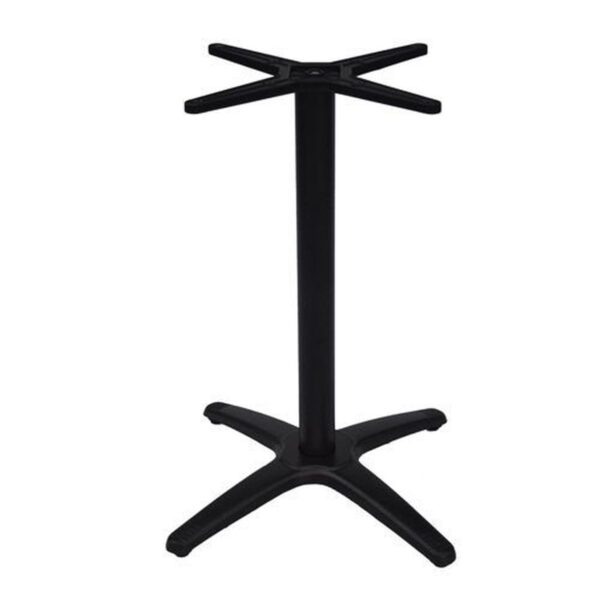 Pied de table 4 branches MILAN en aluminium blanc pour table extérieure de restaurant, piètement stable pour mobilier CHR