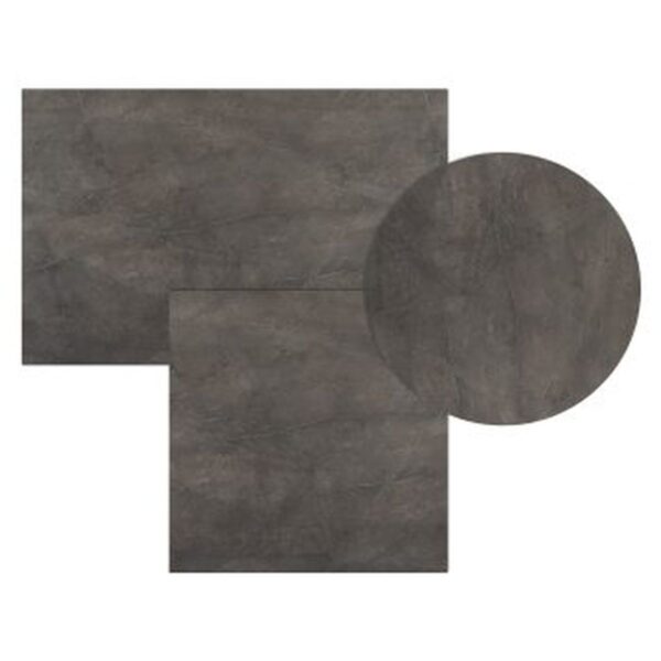 Plateau de table extérieur HPL Ardoise décor pierre grise pour terrasse restaurant