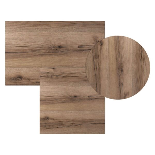Plateau de table extérieur HPL Chêne Doré effet bois pour terrasse restaurant