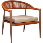 Salon de jardin 4 places Jonas - Orange – Image 4