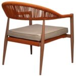 Salon de jardin 4 places Jonas - Orange – Image 3