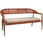 Salon de jardin 4 places Jonas - Orange – Image 2