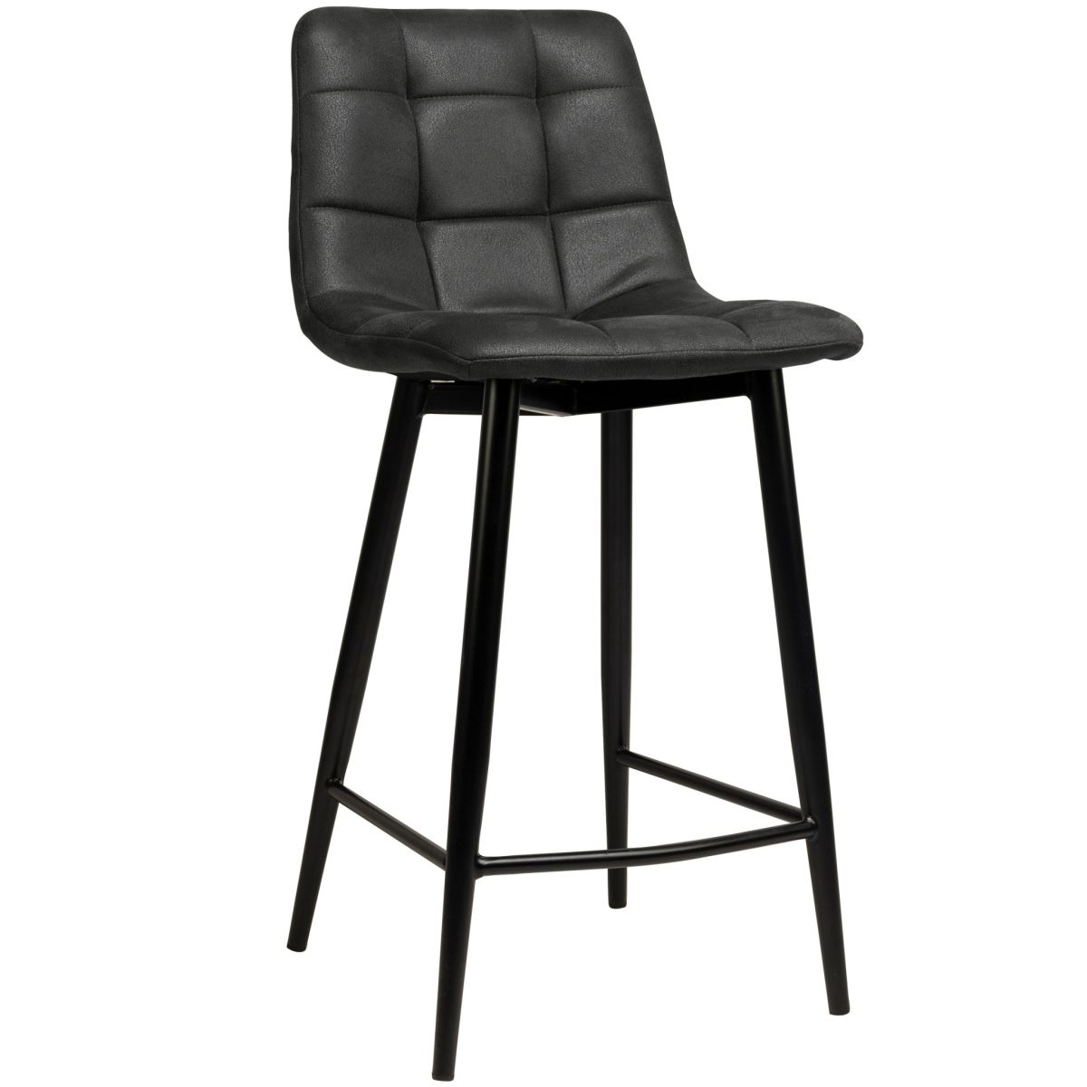 tabouret_de_bar_laura_65cm (2) Tabouret de bar Laura H65 avec assise tapissée en microfibre et piètement métal pour bars et restaurants