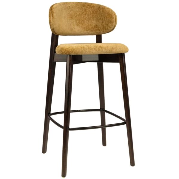 Tabouret de bar Adèle caramel bois de hêtre mobilier bar restaurant