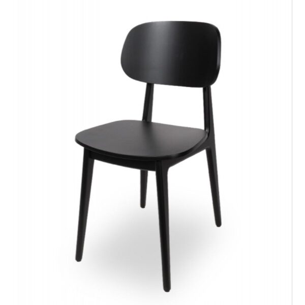 Chaise de restaurant en bois Arko noire design moderne en hêtre