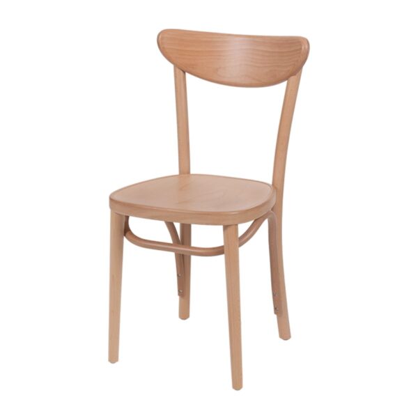Chaise de restaurant en bois Soho en hêtre cintré coloris naturel, style bistrot