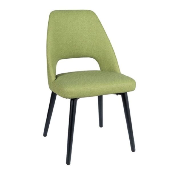 Chaise de restaurant Argane PU avec structure acier noir disponible en plusieurs coloris