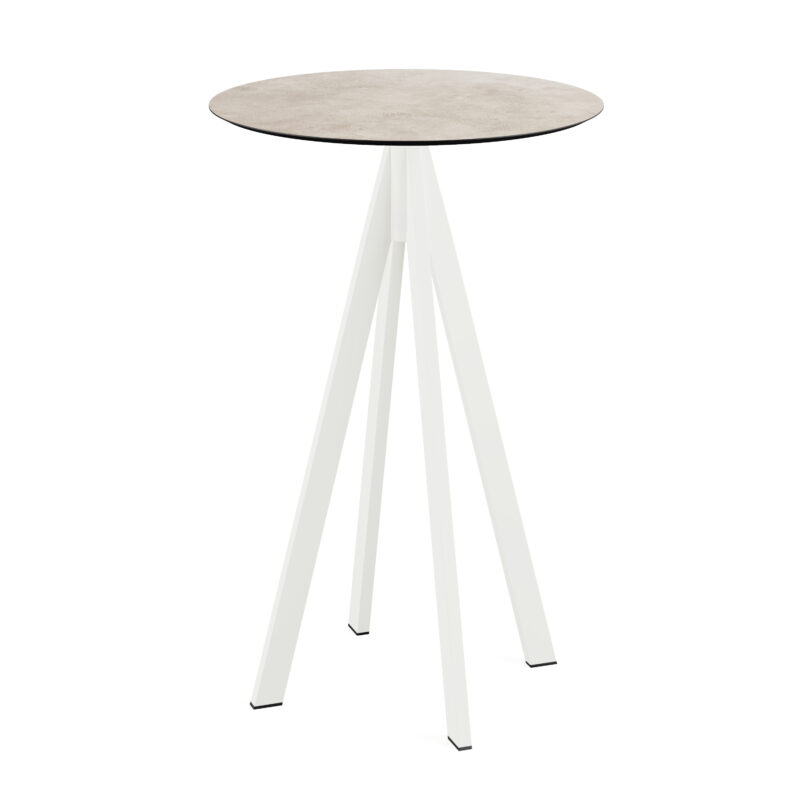 Infinity - Mange-debout Ø70 cm Moonstone - Piètement blanc