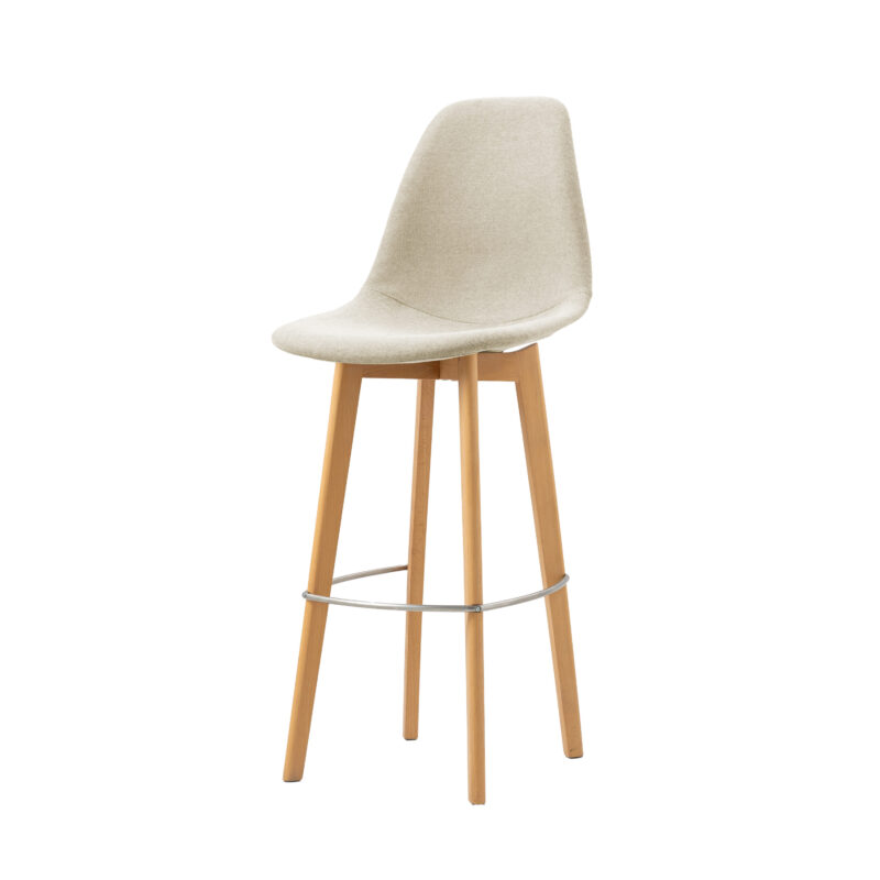 Keeve - Tabouret de bar tissu beige