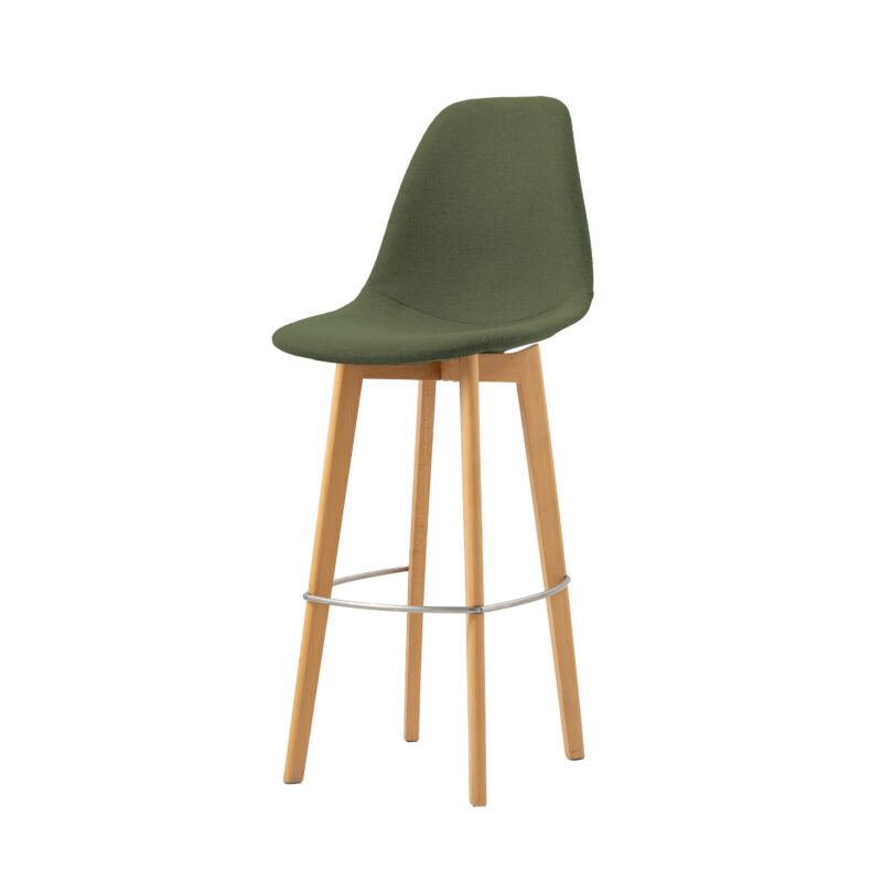 Keeve - Tabouret de bar tissu vert