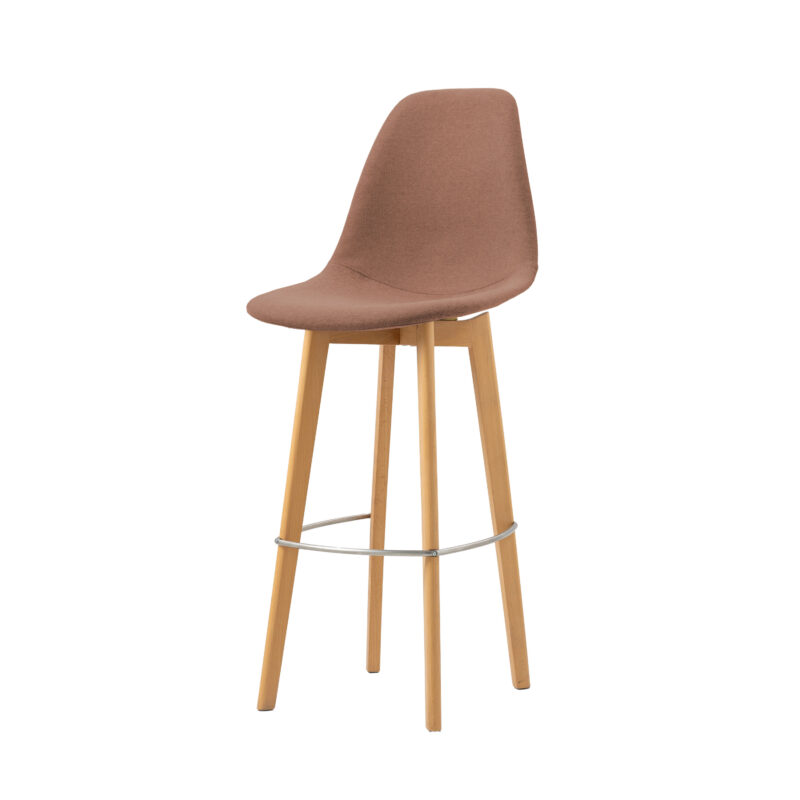 Keeve - Tabouret de bar tissu marron