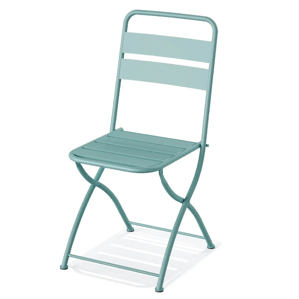 Breeze - Chaise de bistrot pliable en métal Bleu (1) Breeze - Chaise de bistrot pliable en métal bleu