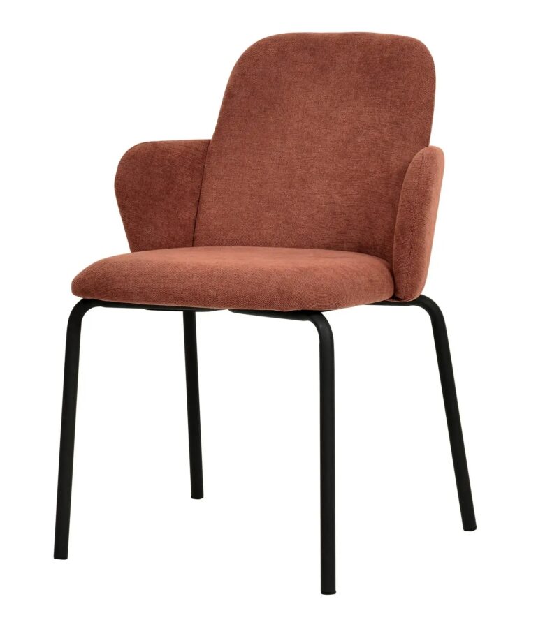 Paddy - Chaise en tissu Marron Rouge de VEBA