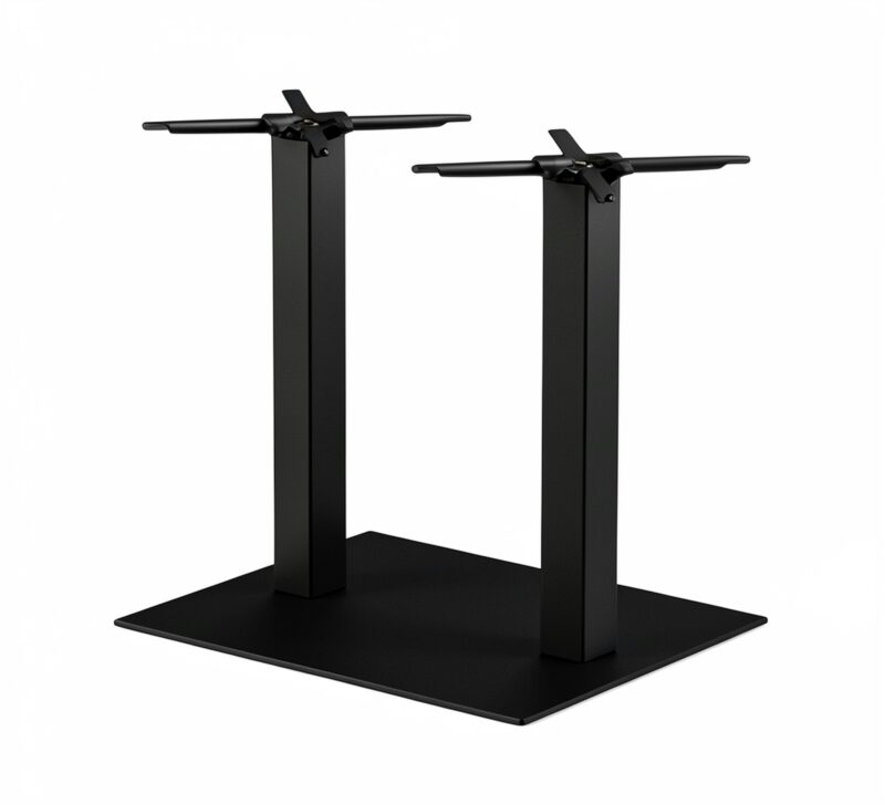 Pied de table Duo Londres XL en acier noir.